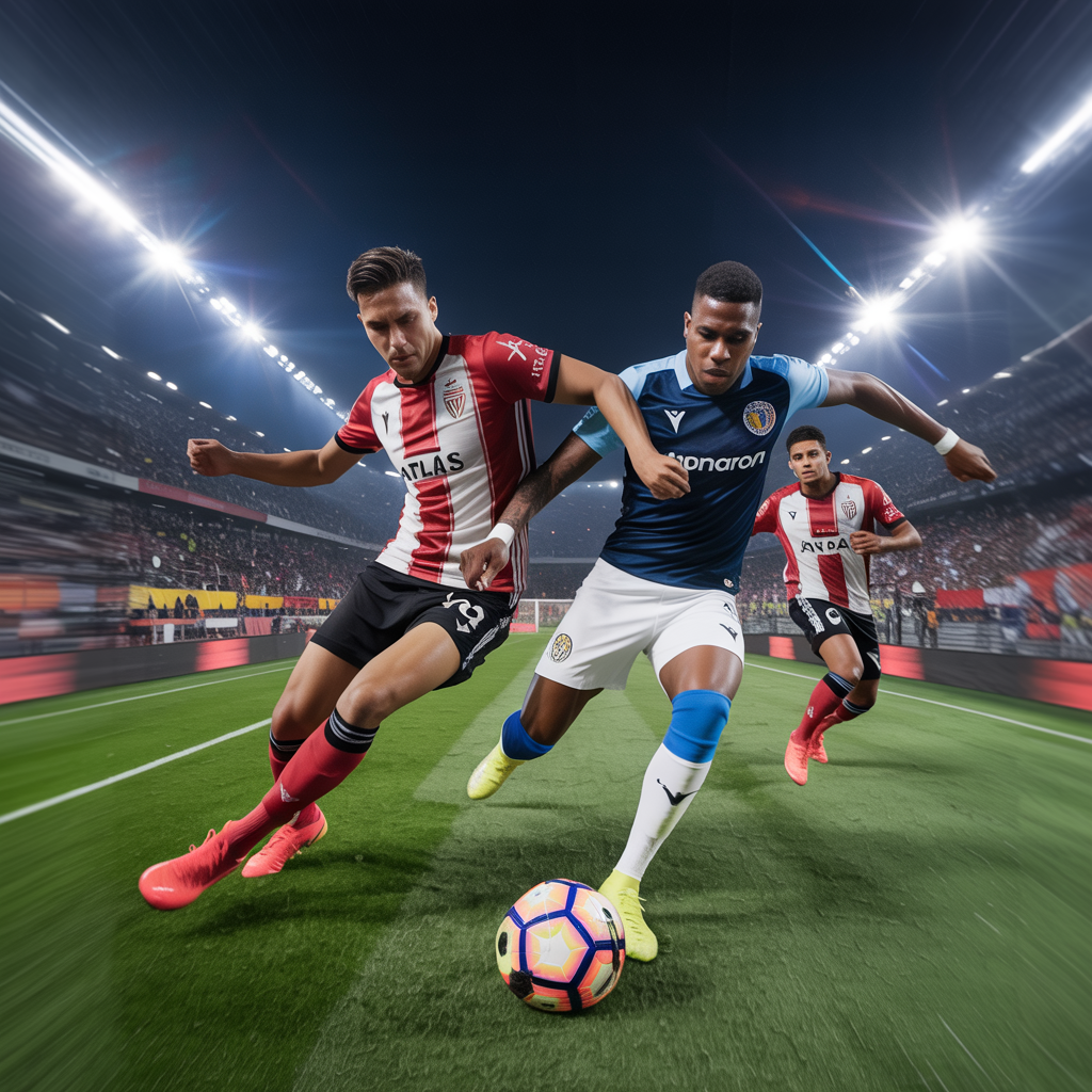 Atlas FC and Club America players in action during their Liga MX 2025 match