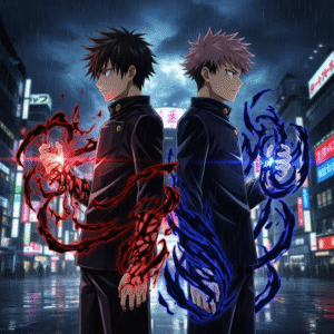 Jujutsu Kaisen JJK Season 3: Release Date, Storyline, and Everything We Know About Jujutsu Kaisen’s Next Chapter poster-style illustration featuring Yuji Itadori and Megumi Fushiguro with cursed energy in Shibuya city.
