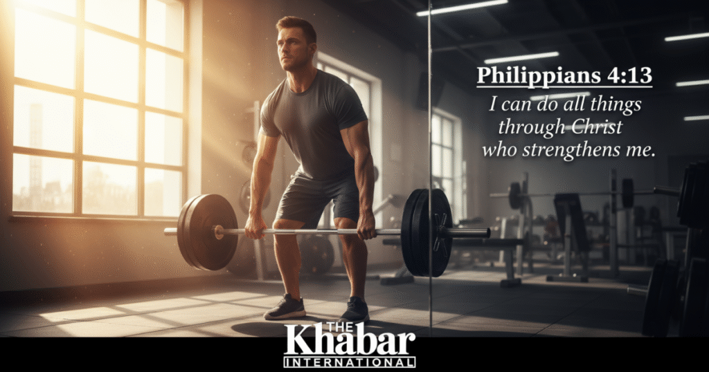 Bible Verses for Athletes gaining strength in Christ inspired by Philippians 4:13.