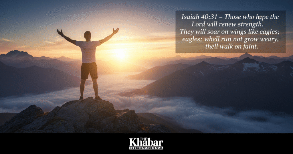 Athlete finding renewed strength through Isaiah 40:31.