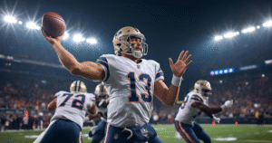 Kansas City Chiefs football players on the field during a game against the Chargers, NFL matchup live coverage.