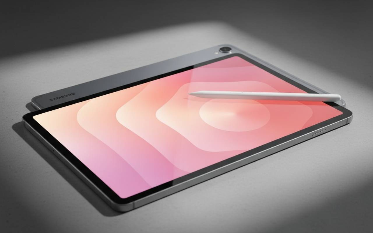 Close-up of Samsung’s redesigned S Pen for the Galaxy Tab S11 series.