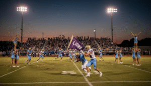 Alcoa celebrates a touchdown during their Week 3 TSSAA football game against Gibbs.